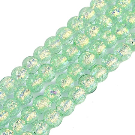 Handmade Foil Lampwork Beads Strands FOIL-K003-06B-06-1