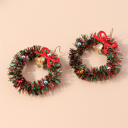Christmas Plastic & Acrylic & Resin & Alloy Dangle Earrings FS-WG9688C-07-1