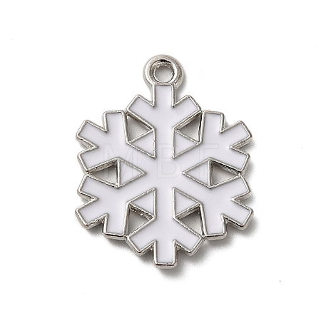 Winter Theme Alloy Enamel Pendants ENAM-M002-05R-P-1