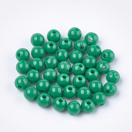 Opaque Plastic Beads KY-T005-6mm-611-1