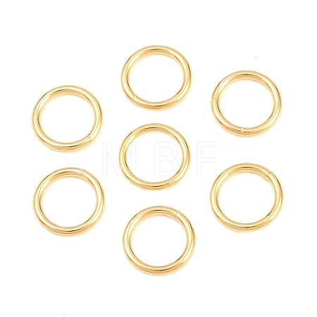 Brass Closed Jump Rings KK-D257-01G-01-1
