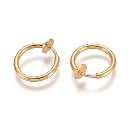 304 Stainless Steel Clip-on Earring Findings STAS-E482-17G-1