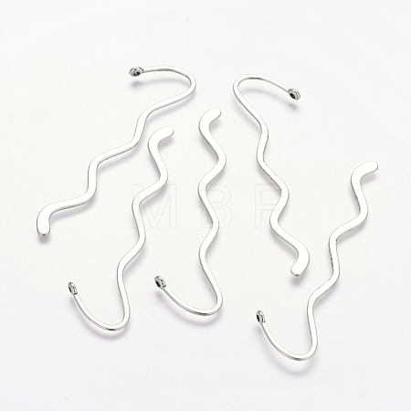 Zinc Alloy Wavy Bookmarks PALLOY-17-AS-LF-1