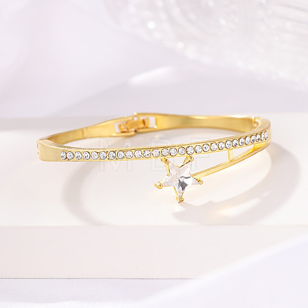 Alloy & Crystal Rhinestone Hinged Bangles for Women FS-WG22ADC-01-1