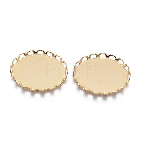 304 Stainless Steel Cabochon Settings STAS-P249-13A-G-1