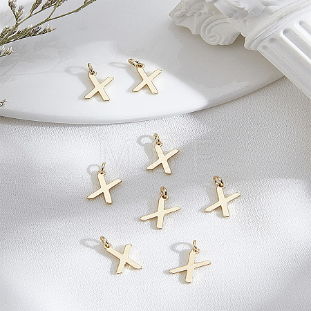 8Pcs Brass Charms KK-LP0001-85X-1