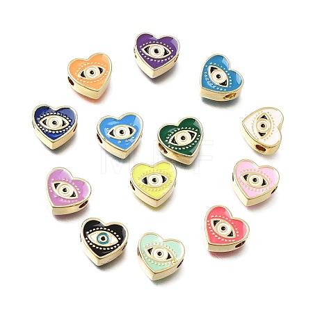 Brass Enamel Beads KK-CBA0E55-06G-1