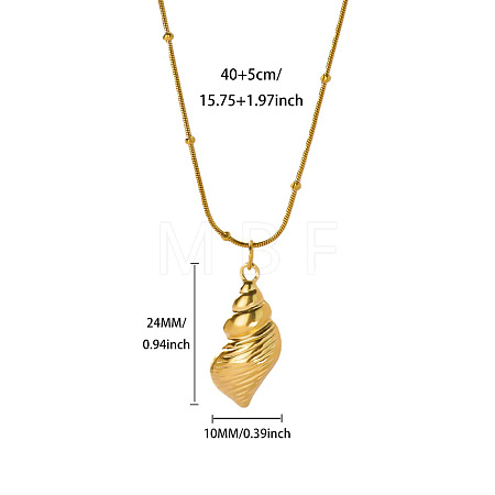 Summer Beach 304 Stainless Steel Pendant Necklaces WG63A68-07-1