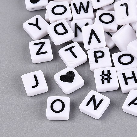 Opaque Acrylic Enamel Beads SACR-Q001-18D-1