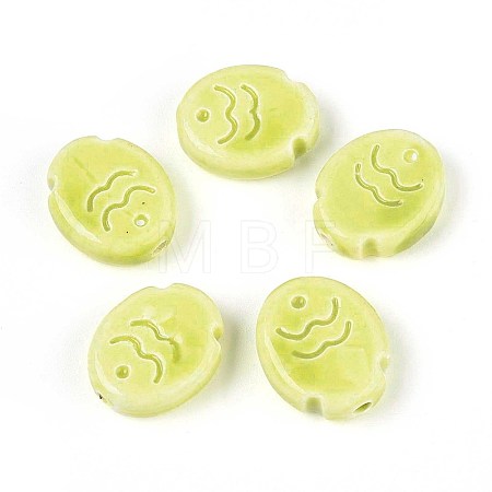 Handmade Porcelain Ceramic Beads PORC-T133-24I-1