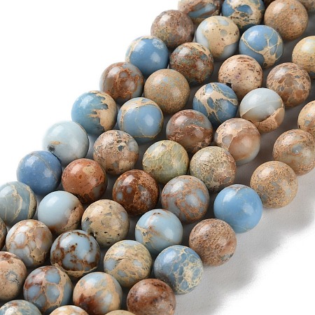 Dyed Natural Regalite/Imperial Jasper/Sea Sediment Jasper Beads Strands G-B124-C01-03-1