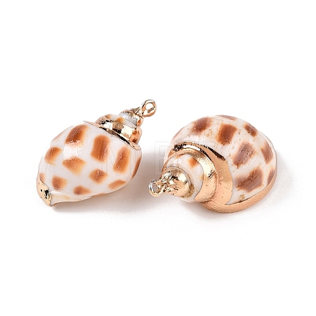 Natural Sea Shell Pendants SSHEL-N038-50-1