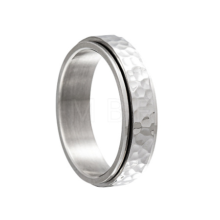 304 Stainless Steel Rotating Spinner Fidget Band Rings for Anxiety Stress Relief PW-WG7734C-08-1