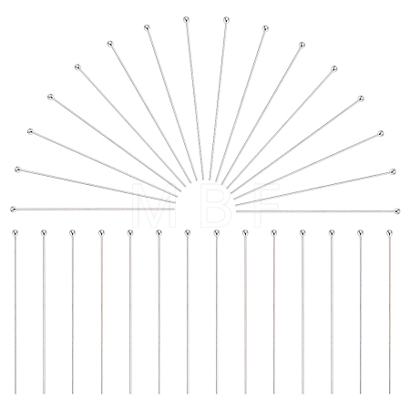 30Pcs 925 Sterling Silver Ball Head Pins STER-PH0003-15-1