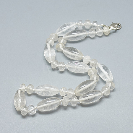 Natural Quartz Crystal Beaded Necklaces NJEW-S388-08-1