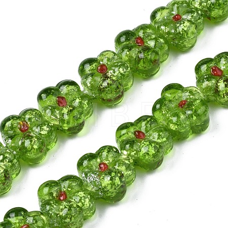 Transparent Handmade Bumpy Lampwork Beads Strands LAMP-S194-022E-1
