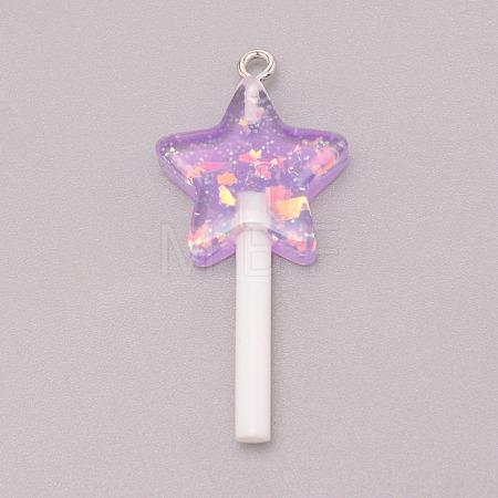 Resin Pendants RESI-WH0025-11D-1