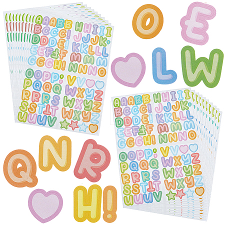 20 Sheets Vinyl Self-adhesive Picture Stickers DIY-SP0006-07-1