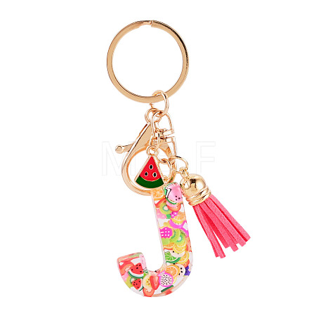 Fruit Series Letter Resin Keychains KEYC-TAC0033-02J-1