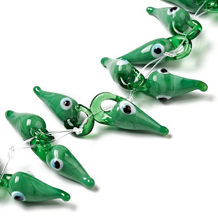 Handmade Lampwork Beads Strand LAMP-C008-01C-1