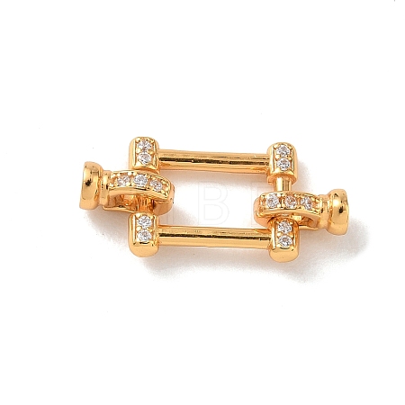 925 Sterling Silver Micro Pave Clear Cubic Zirconia Fold Over Clasps SE-CBAF1B0-04G-1