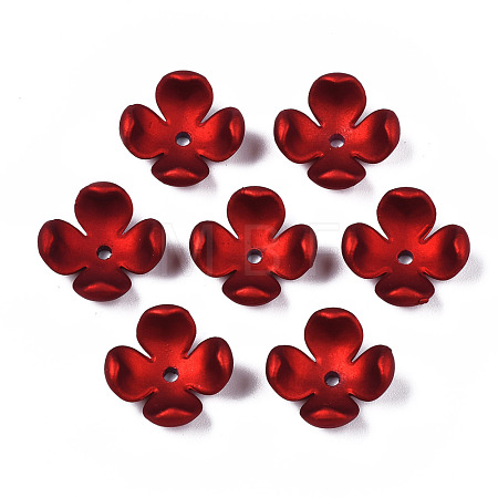 Rubberized Style Opaque Acrylic Bead Caps ACRP-T010-03-1
