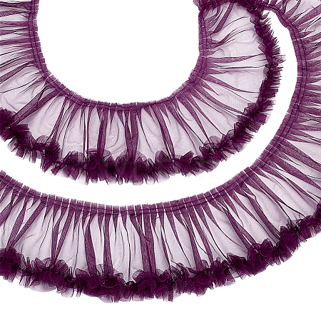 2 Yards Polyester Ruffled Trimming DIY-PH0038-24B-1