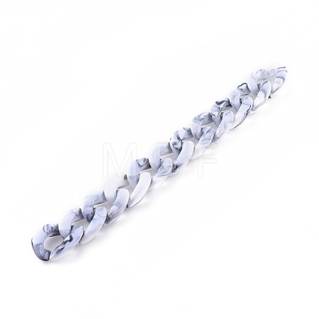 Acrylic Curb Chains AJEW-JB00505-05-1
