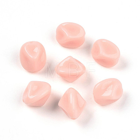 Opaque Acrylic Beads SACR-T017-34C-1