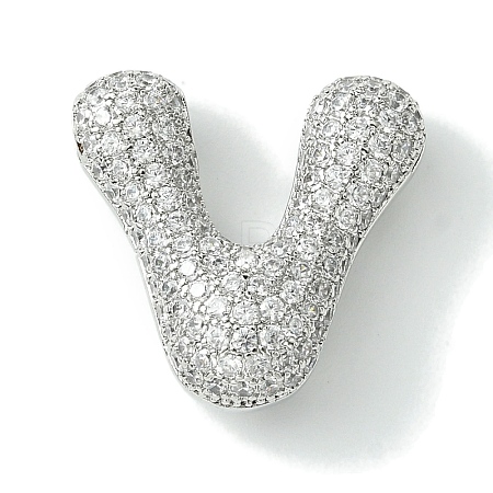 Rack Plating Brass Cubic Zirconia Pendants KK-S378-02P-V-1