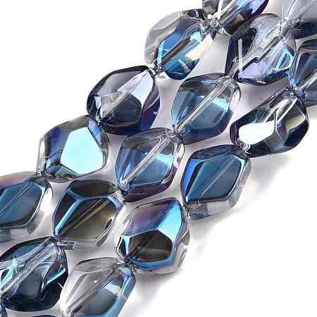 Electroplate Glass Beads Strands EGLA-T021-10G-1