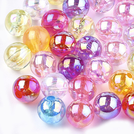 Transparent Plastic Beads OACR-S026-8mm-M-1