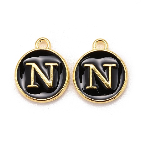 Golden Plated Alloy Charms X-ENAM-S118-02N-1