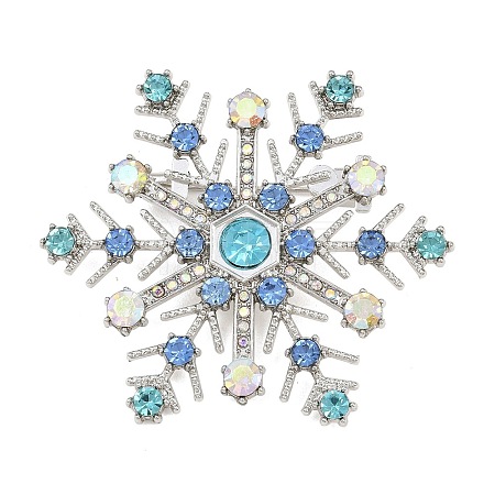 Christmas Alloy Rhinestone Lapel Pins for Backpack Clothes JEWB-P055-05P-1