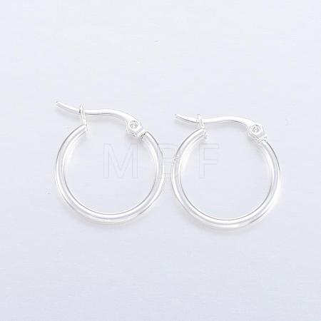 304 Stainless Steel Hoop Earrings EJEW-H327-01C-1