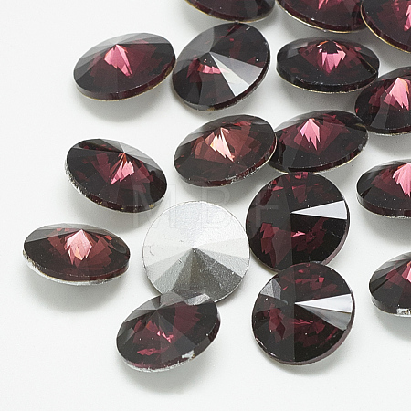 Pointed Back Glass Rhinestone Cabochons RGLA-T086-10mm-18-1