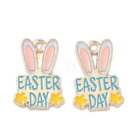 Easter Alloy Enamel Pendants ENAM-I055-01KCG-06-1