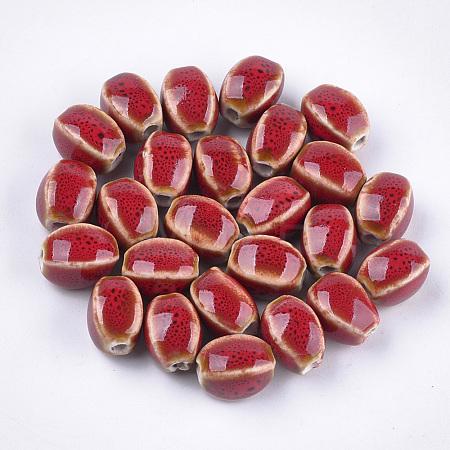 Handmade Porcelain Beads PORC-S498-07R-1