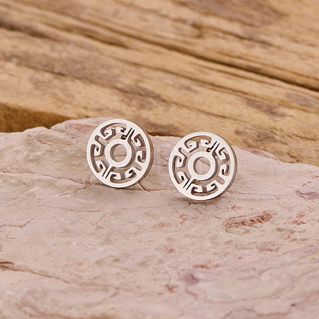 304 Stainless Steel Stud Earrings WG9FC02-06-1