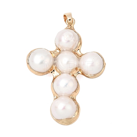 Natural Freshwater Pearl Pendants PA-CBA260E-02G-1