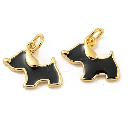 Brass Enamel Charms KK-E093-01G-02-1