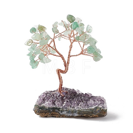 Natural Green Aventurine Tree Display Decoration DJEW-G027-05RG-03-1
