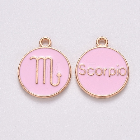 Alloy Enamel Pendants X-ENAM-S124-01B-09L-1