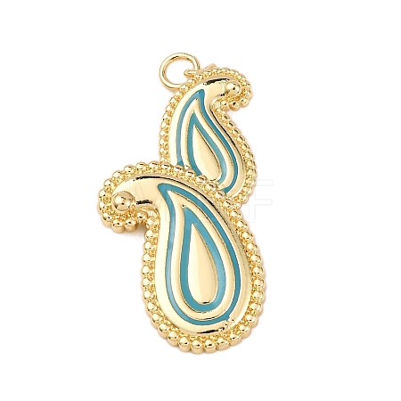 Brass Enamel Pendants KK-K408-43B-02-1