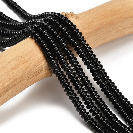 Natural Black Onyx Beads Strands X-G-L635-A01-4x2mm-01-1