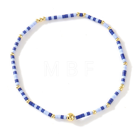 Bohemian Glass Seed Beads & Brass Stretch Bracelets for Women TI8364-5-1