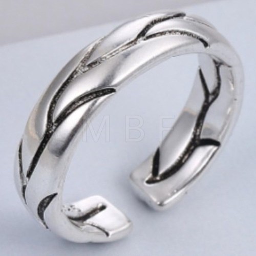 Adjustable Brass Cuff Finger Rings RJEW-BB70579-1
