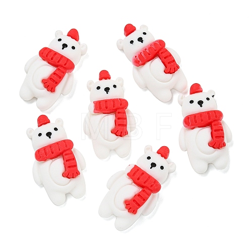 Opaque Christmas Resin Decoden Cabochons RESI-XCP0002-19-1