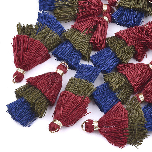 Polycotton(Polyester Cotton) Tassel Pendant Decorations FIND-T018-29-1