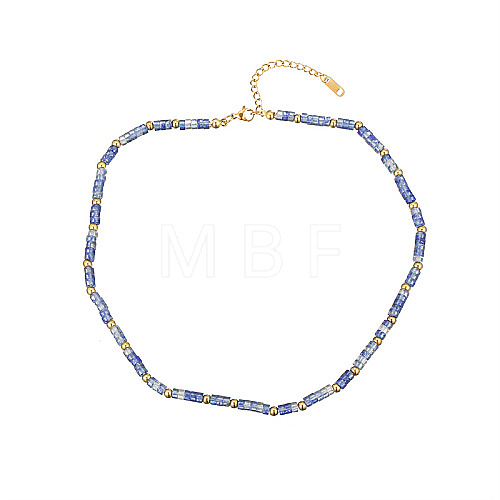 Natural Dyed Jade Beaded Necklaces for Women KN2634-3-1